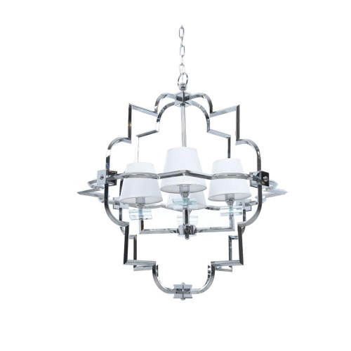Подвесная люстра Lumina Deco Baltimore LDP 8020-4 CHR+WT Подвесная люстра Lumina Deco Baltimore LDP 8020-4 CHR+WT