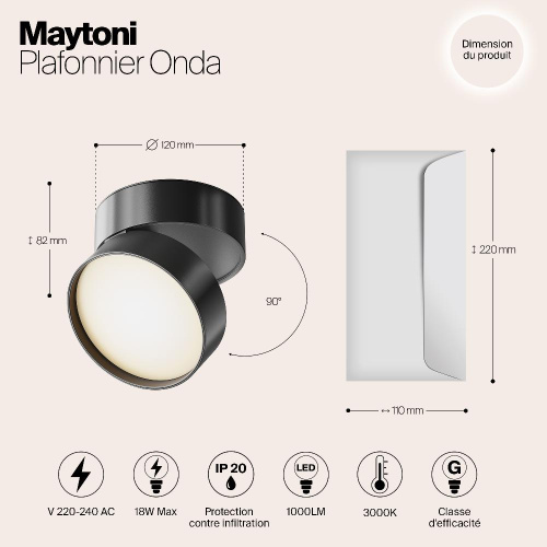 Спот Maytoni Onda C024CL-L18B