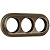 Рамка Werkel Antik Runda на 3 поста бронза WL70-frame-03 4690389106545