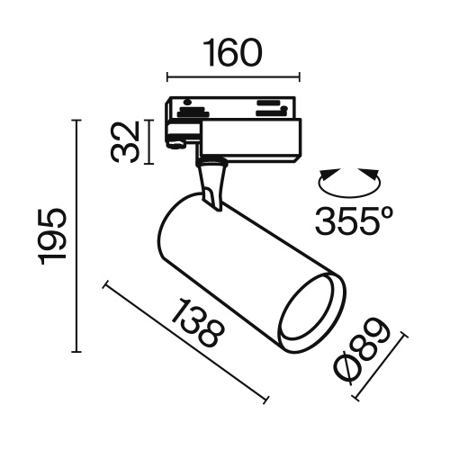 Трековый светильник Technical TR029-3-26W3K-S-W Трековый светильник Technical TR029-3-26W3K-S-W