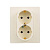 Розетка 2X2К+З Legrand Etika 16A 250V с/з винтовой зажим немецкий стандарт слоновая кость 672323