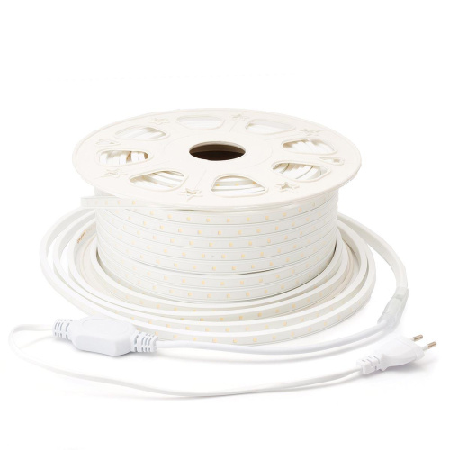Светодиодная влагозащищенная лента Apeyron 6W/m 60LED/m 2835SMD теплый белый 50M 10-63 Светодиодная влагозащищенная лента Apeyron 6W/m 60LED/m 2835SMD теплый белый 50M 10-63