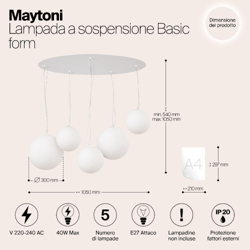 Подвесной светильник Maytoni MOD321PL-05W1