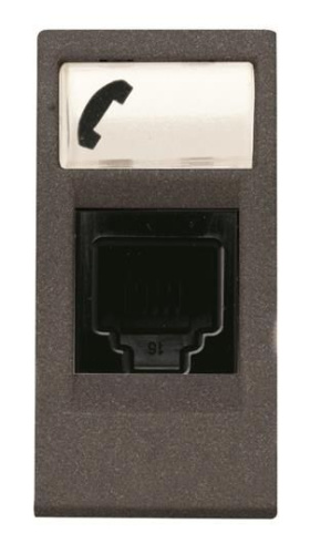 Розетка RJ12 ABB Zenit 3 кат антрацит 2CLA211760N1801 Розетка RJ12 ABB Zenit 3 кат антрацит 2CLA211760N1801