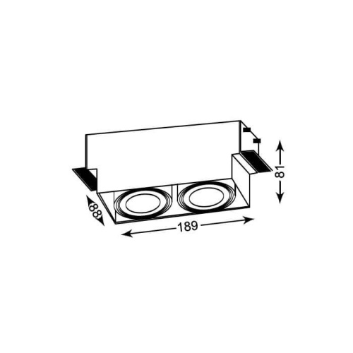 Встраиваемый светильник Zumaline Oneon dl 50-2 94362-WH