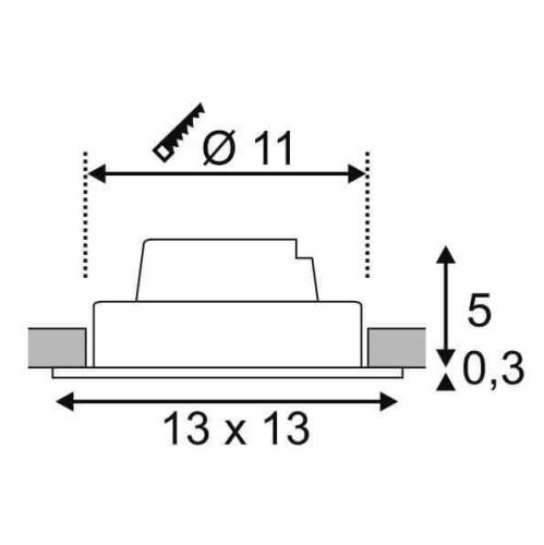 Встраиваемый светодиодный светильник SLV New Tria XL Square Set 114256