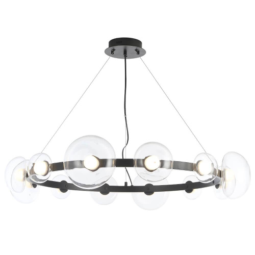 Подвесная светодная люстра Crystal Lux Bosque SP12 Black/Transparent