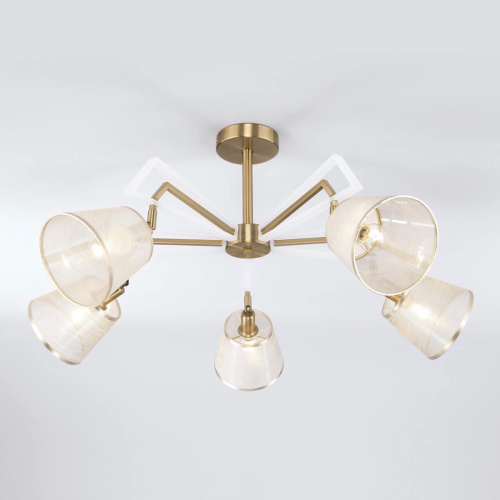 Потолочная люстра Eurosvet 60082/5 золотая бронза