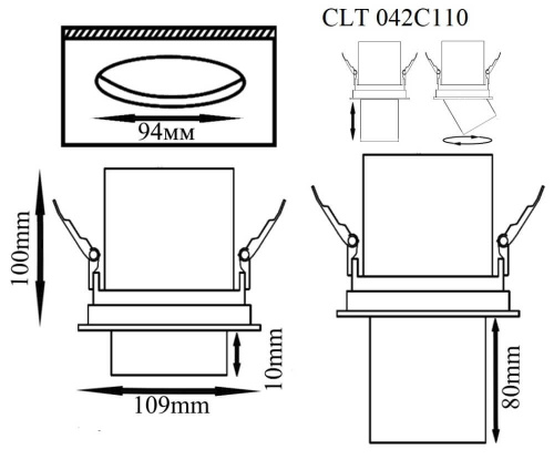 Встраиваемый светодиодный спот Crystal Lux CLT 042C110 WH Встраиваемый светодиодный спот Crystal Lux CLT 042C110 WH
