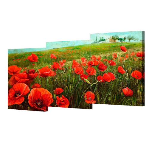 Модульная картина Toplight Цветы 70х150см TL-M2039