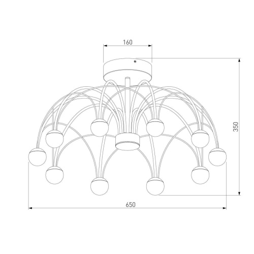 Потолочная светодиодная люстра Eurosvet Ragno 90031/10 LED золото