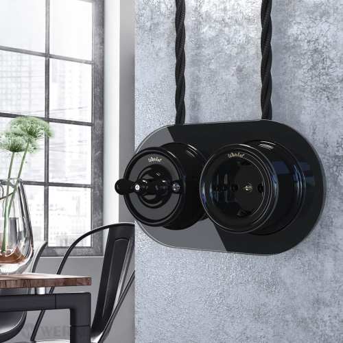Рамка Werkel Favorit Runda на 2 поста черный WL21-Frame-01 4690389141973 Рамка Werkel Favorit Runda на 2 поста черный WL21-Frame-01 4690389141973