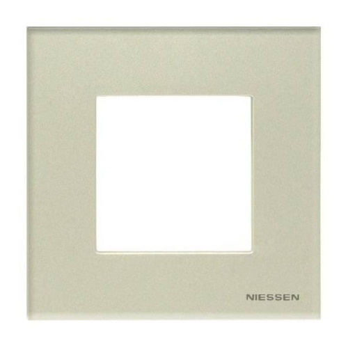 Рамка 1-постовая ABB Zenit стекло жемчужное 2CLA227100N3501