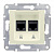 Розетка компьютерная 2хRJ45 Schneider Electric Sedna UTP SDN4800147