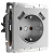 Розетка Werkel с заземлением, шторками и USBх2 серебряный WL06-SKGS-USBx2-IP20 4690389073212