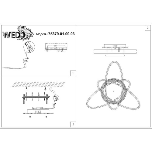 Потолочная светодиодная люстра Wedo Light Tivoli 75379.01.09.03