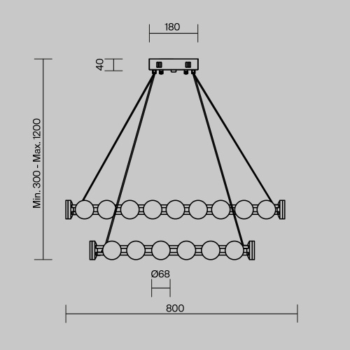 Подвесной светильник Freya FR6180PL-L70B Подвесной светильник Freya FR6180PL-L70B