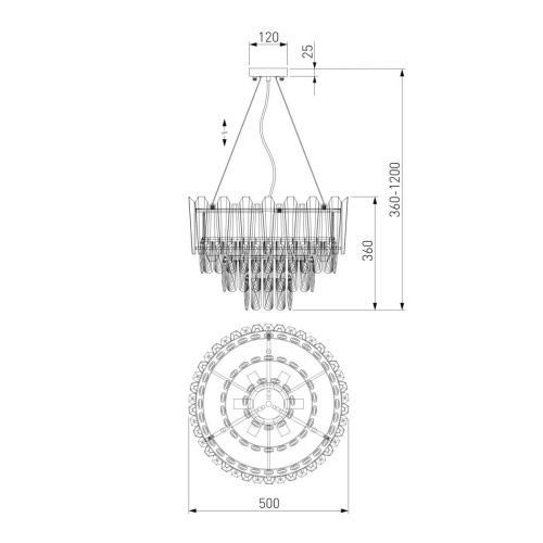 Подвесная люстра Bogates Coda 328/6 Strotskis Подвесная люстра Bogates Coda 328/6 Strotskis
