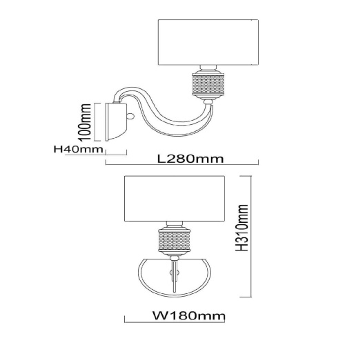 Бра MW-Light Онтарио 692021401 Бра MW-Light Онтарио 692021401