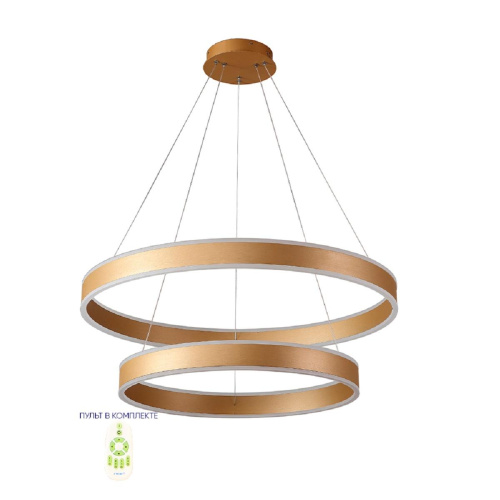 Подвесная люстра Crystal Lux MUCHOS SP123W LED D600+800 GOLD Подвесная люстра Crystal Lux MUCHOS SP123W LED D600+800 GOLD