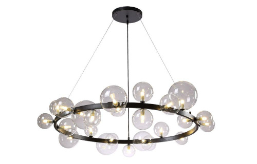 Подвесная люстра Crystal Lux Agata SP24 V2 Black/Transparente