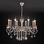 Подвесная люстра Eurosvet Ravenna 10104/8 белый с золотом/тонированный хрусталь Strotskis