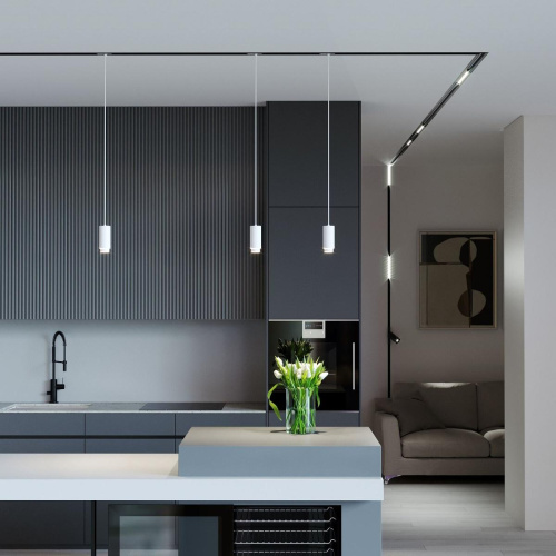 Подвесной трековый светильник Elektrostandard Nubis GU10 85021/01 белый a064795 Подвесной трековый светильник Elektrostandard Nubis GU10 85021/01 белый a064795