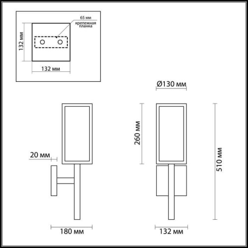 Уличный настенный светильник Odeon Light Argos 4168/1W