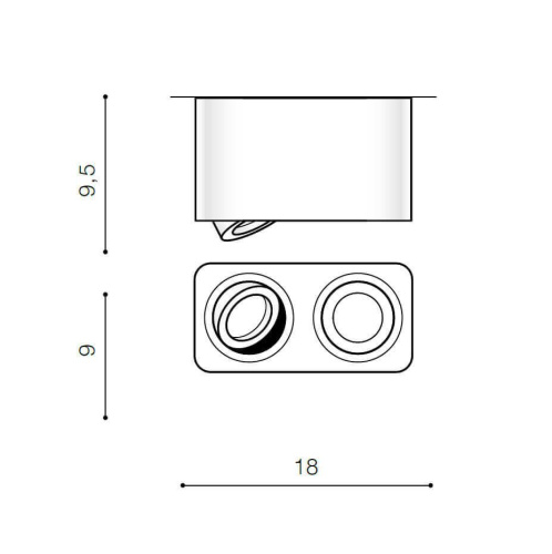 Потолочный светильник Azzardo Brant 2 Square IP44 AZ2823