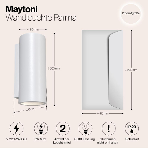 Бра Maytoni Parma C191-WL-02-W