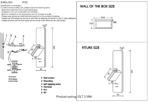Бра Crystal Lux CLT 216W BL Бра Crystal Lux CLT 216W BL