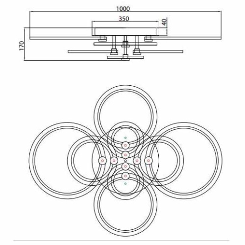 Потолочная люстра Rivoli Cerchio 6006-108 Б0038157