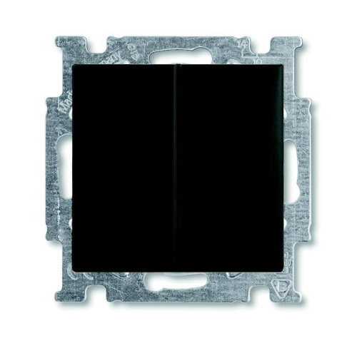 Выключатель двухклавишный ABB Basic55 10A 250V с подсветкой chateau-черный 2CKA001012A2178 Выключатель двухклавишный ABB Basic55 10A 250V с подсветкой chateau-черный 2CKA001012A2178