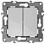 Выключатель двухклавишный ЭРА 12 10AX 250V 12-1004-01 Б0014651