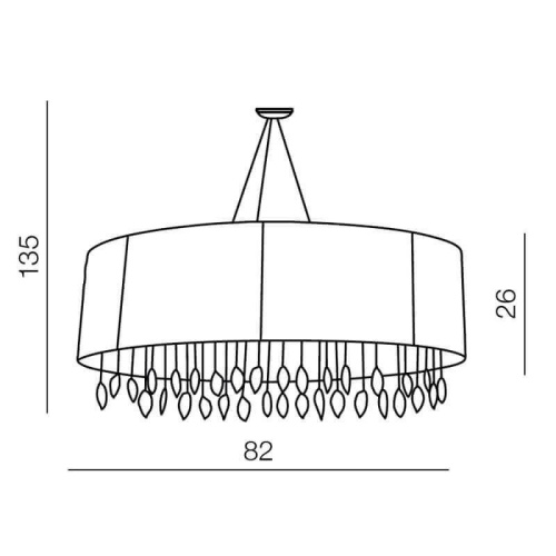 Подвесная люстра Azzardo Sidney oval AZ1839 Подвесная люстра Azzardo Sidney oval AZ1839