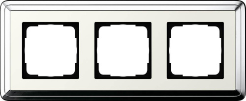 Рамка 3-постовая Gira ClassiX хром/кремовый 0213643