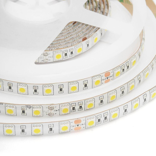 Светодиодная влагозащищенная лента Apeyron 14,4W/m 60Led/m 5050SMD холодный белый 5M 00-318 Светодиодная влагозащищенная лента Apeyron 14,4W/m 60Led/m 5050SMD холодный белый 5M 00-318