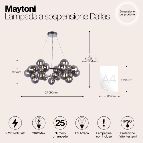 Подвесной светильник Maytoni MOD548PL-25CH