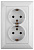 Розетка двойная ЭРА Intro Solo Schuko 2X2P+E 16A 250V белый 4-205-01 Б0043333
