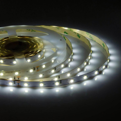 Светодиодная лента Apeyron 48W/m 60Led/m 2835SMD холодный белый 5M 00-371 Светодиодная лента Apeyron 48W/m 60Led/m 2835SMD холодный белый 5M 00-371