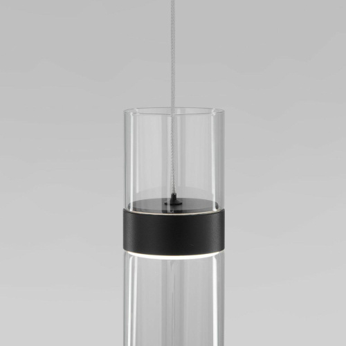 Подвесной светодиодный светильник Eurosvet Lumen 50244/1 LED черный/прозрачный