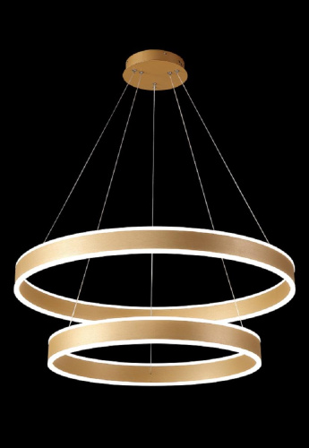 Подвесная люстра Crystal Lux MUCHOS SP123W LED D600+800 GOLD Подвесная люстра Crystal Lux MUCHOS SP123W LED D600+800 GOLD