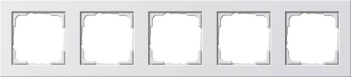 Рамка 5-постовая Gira E2 чисто-белый глянцевый 021529