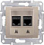 Розетка компьютерная 2хRJ45 Schneider Electric Sedna UTP SDN4800168