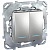 Переключатель двухклавишный с подсветкой Schneider Electric Unica MGU5.0303.30NZD