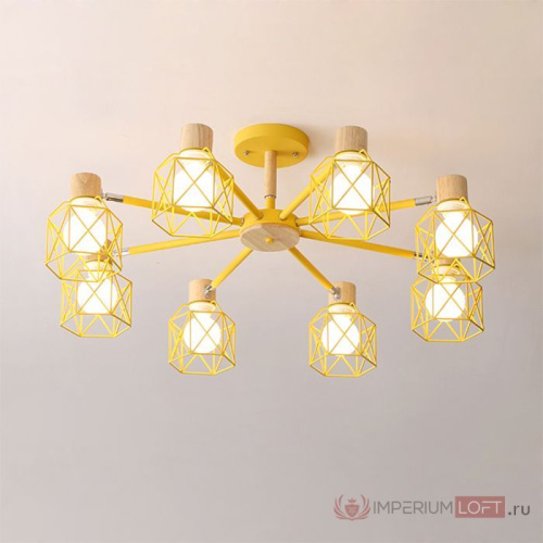 Потолочная Люстра Corf B3 Yellow 5 Lamps By Imperiumloft