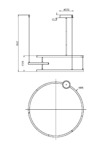 Подвесной светильник Maytoni MOD016PL-L52BK