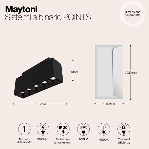 Трековый светодиодный светильник для магнитного шинопровода Maytoni Track lamps TR014-2-10W4K-B Трековый светодиодный светильник для магнитного шинопровода Maytoni Track lamps TR014-2-10W4K-B
