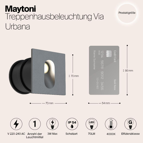 Уличный светодиодный светильник Maytoni Via Urbana O022-L3GR Уличный светодиодный светильник Maytoni Via Urbana O022-L3GR