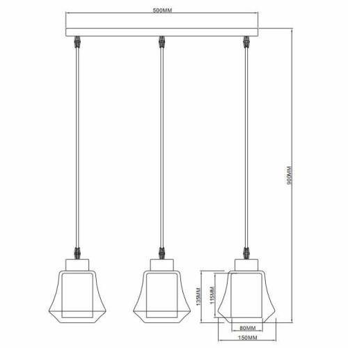 Подвесной светильник Rivoli Edda 9017-203 Б0044478